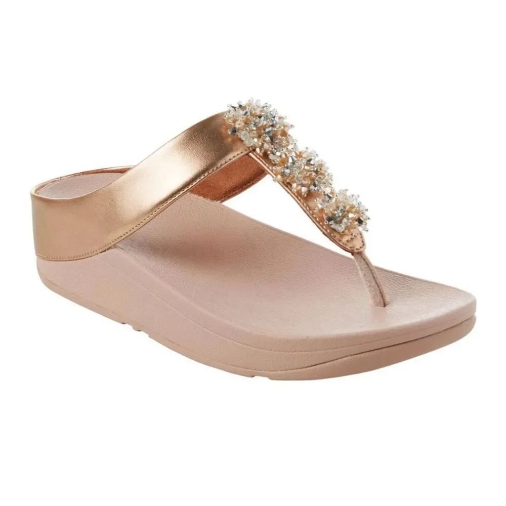 Fitflops NEW size 9 rose gold galaxy sandals